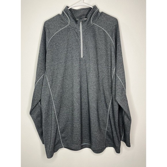 Slazenger Long Sleeve 1/4 Zip Shirt Golf Size Mens XXL Charcoal Gray - Picture 1 of 16